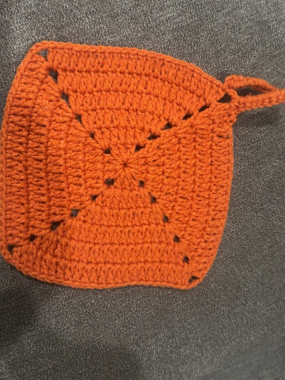 Handmade Orange Crochet Pot Holder